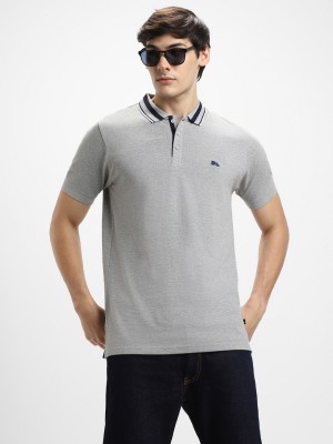 Dennis Lingo Solid Men Polo Neck Reversible Grey T-Shirt
