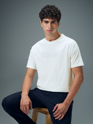 TECHNOSPORT Printed Men Crew Neck White T-Shirt