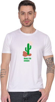 febb Graphic Print Men Round Neck White T-Shirt