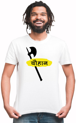 Ashu Fashions Graphic Print Men Round Neck White T-Shirt