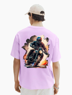 BubbleTwyst Graphic Print Men Round Neck Purple T-Shirt