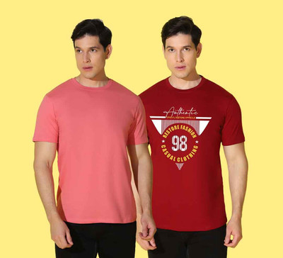 WOOSTRO Graphic Print Men Round Neck Multicolor T-Shirt