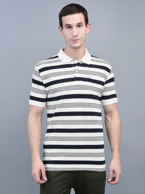 Force NXT Striped Men Polo Neck Multicolor T-Shirt