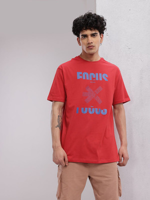 HRX by Hrithik Roshan Printed Men Round Neck Red T-Shirt