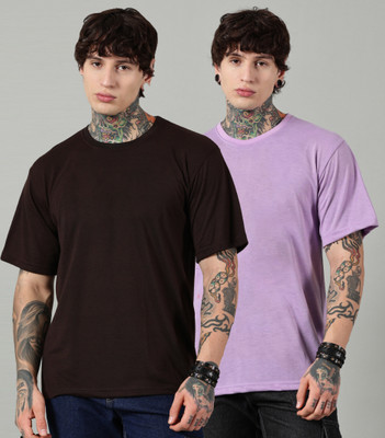 Diversify Solid Men Round Neck Multicolor T-Shirt