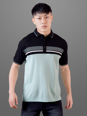 INVICTUS Colorblock Men Polo Neck Green T-Shirt