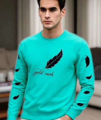 Boldrift Printed Men Round Neck Green T-Shirt