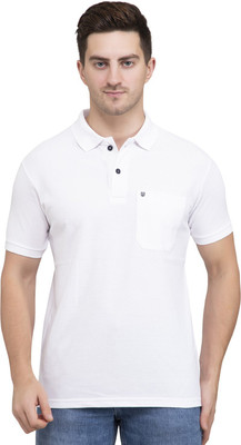 PRORIDERS Solid Men Polo Neck White T-Shirt