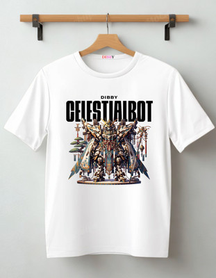 DIBBY Graphic Print Men Round Neck White T-Shirt