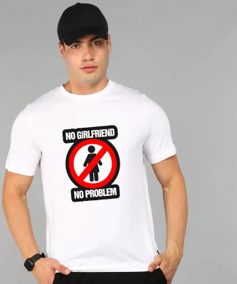 GPGARMENTSS Printed Men Round Neck White T-Shirt