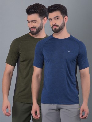 Force NXT Solid Men Round Neck Multicolor T-Shirt