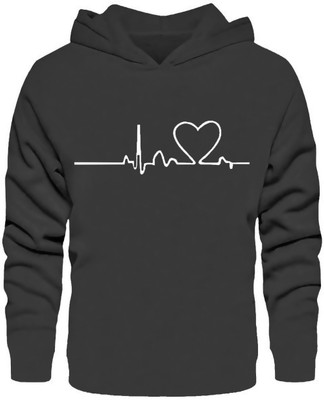 Azy Fabrics Graphic Print Men Hooded Neck Grey T-Shirt