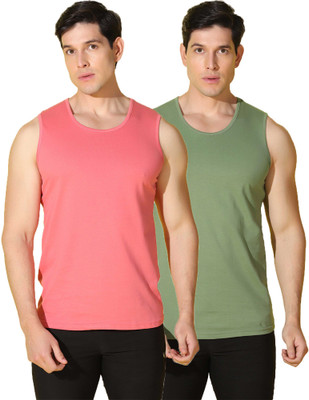 WOOSTRO Solid Men Scoop Neck Multicolor T-Shirt