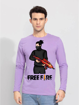 PRINCE CREATION Solid Men Round Neck Purple T-Shirt