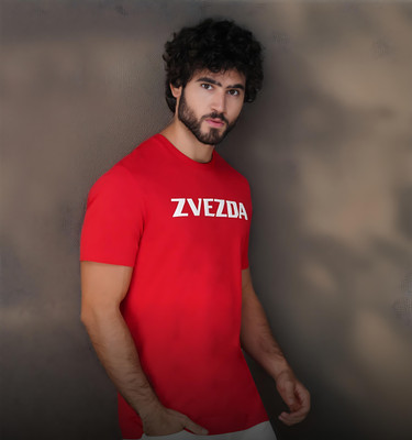 Zvezda Printed Men Round Neck Red T-Shirt