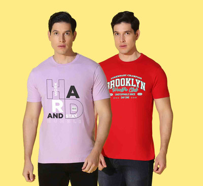 WOOSTRO Graphic Print Men Round Neck Multicolor T-Shirt