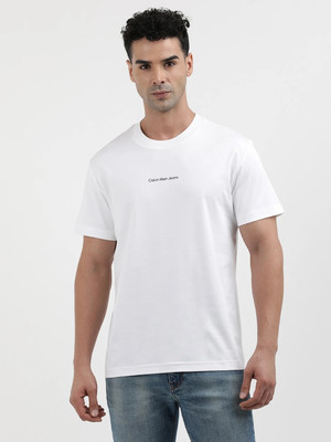 Calvin Klein Jeans Printed Men Round Neck White T-Shirt