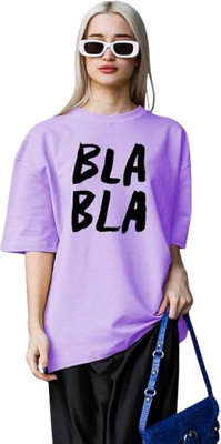Clori Graphic Print Women Round Neck Black T-Shirt