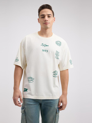 Pepe Jeans Graphic Print Men Round Neck White T-Shirt