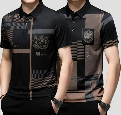 ENDGAME Printed Men Polo Neck Multicolor T-Shirt