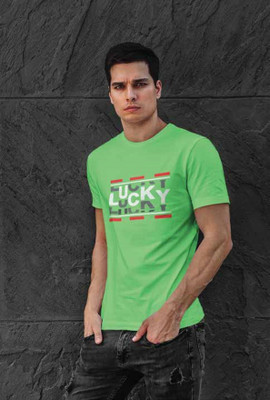 Desi Designs Textiles Pvt Ltd Printed Men Round Neck Green T-Shirt