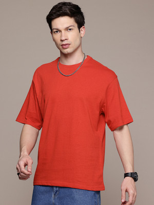 METRONAUT Solid Men Round Neck Red T-Shirt