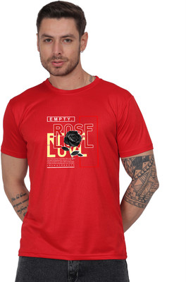 TRADIBALAJI Graphic Print Men Round Neck Red T-Shirt