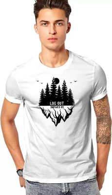 Topster Printed Men Round Neck White T-Shirt