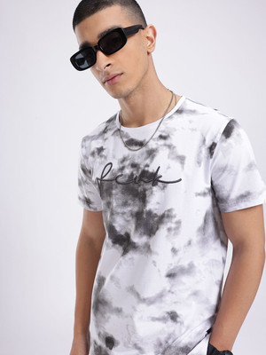 FCUK Printed Men Round Neck White T-Shirt