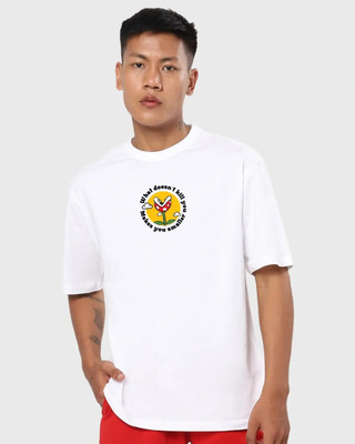 ROYALTRADERS Printed Men Round Neck White T-Shirt