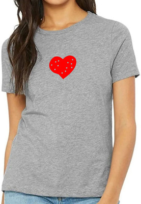 Nilan Tees Wear Solid Women Round Neck Grey T-Shirt