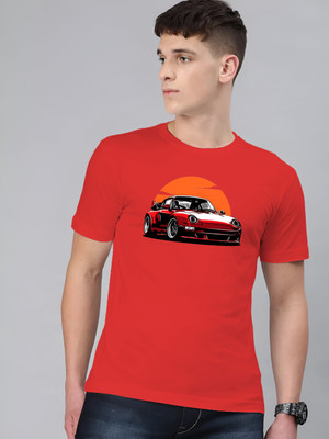JP Creation Printed Men Round Neck Red T-Shirt