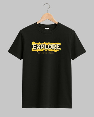 DRIPTHREAD Printed Men Crew Neck Black T-Shirt