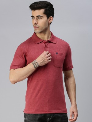 ONN Solid Men Polo Neck Maroon T-Shirt