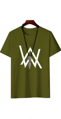 Dineshfeshion Printed Men Round Neck Green T-Shirt