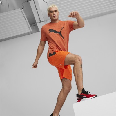 PUMA Solid Men Crew Neck Orange T-Shirt