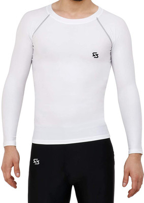 Sportinger Solid Men Round Neck White T-Shirt