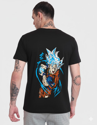 yourfastion Graphic Print Men Round Neck Black T-Shirt