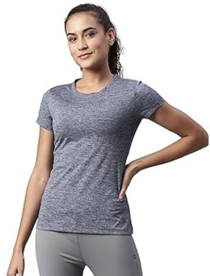 gggg Self Design Women Round Neck Grey T-Shirt