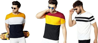 ATTITUDE START OF FASHION Printed Men Round Neck Multicolor T-Shirt