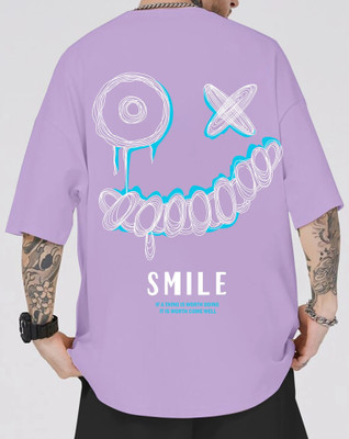 SCOTT FINCHER Graphic Print Men Round Neck Purple T-Shirt