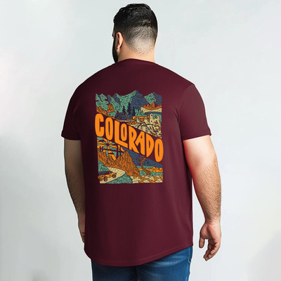 Toodleplus Graphic Print Men Round Neck Maroon T-Shirt