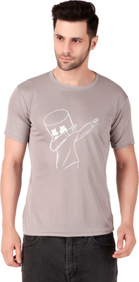 PUREHYPE Graphic Print Men Round Neck Grey T-Shirt