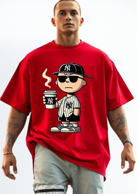 goodsign Printed Men Round Neck Red T-Shirt