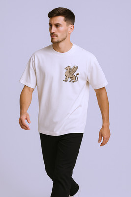 goodsign Printed Men Round Neck White T-Shirt