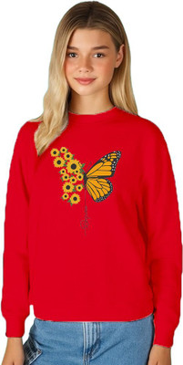 Fabrista Printed Women Round Neck Red T-Shirt