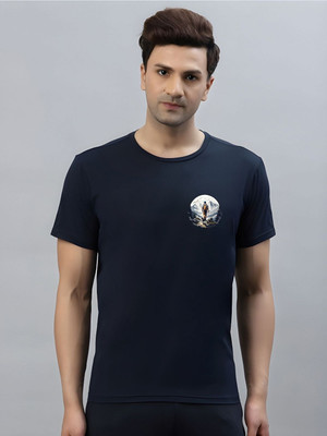 SZN Graphic Print Men Round Neck Grey T-Shirt