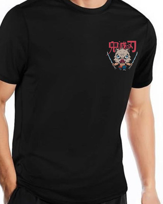 ADDYLIFESTYLE Printed Men Round Neck Black T-Shirt