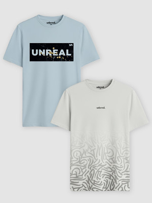 Unbrnd Graphic Print Men Round Neck Multicolor T-Shirt