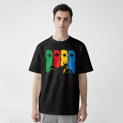 bong tees Printed Men Round Neck Black T-Shirt